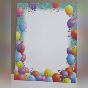 Source Unknown Vibrant Balloon Stationery